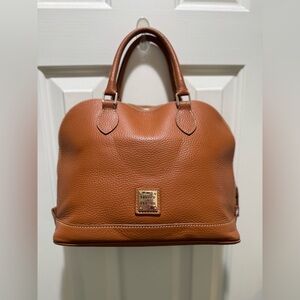 Dooney & Bourke Pebble Grain Tan Leather Satchel